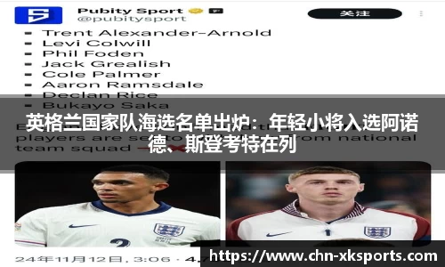 英格兰国家队海选名单出炉:年轻小将入选阿诺德、斯登考特在列